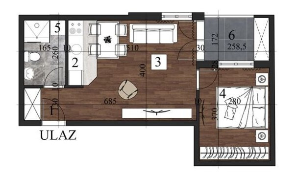 stan NOVI SAD - BULEVAR EVROPE - 1041526