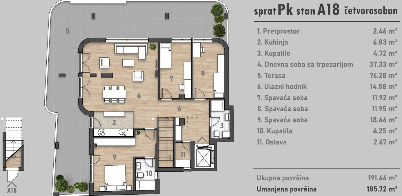 stan NOVI SAD - SOCIJALNO - 1042935