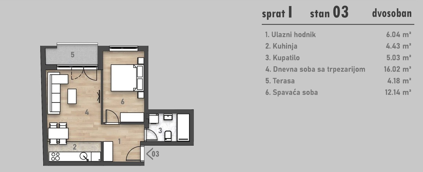 stan NOVI SAD - PODBARA - 1042940