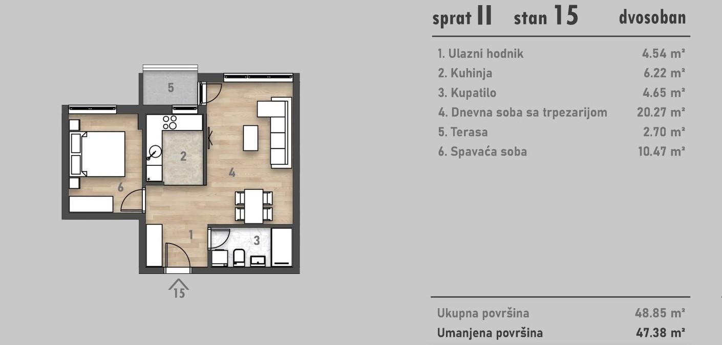 stan NOVI SAD - PODBARA - 1042947