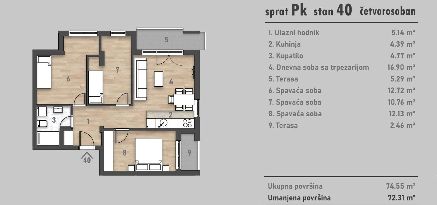 stan NOVI SAD - PODBARA - 1042955