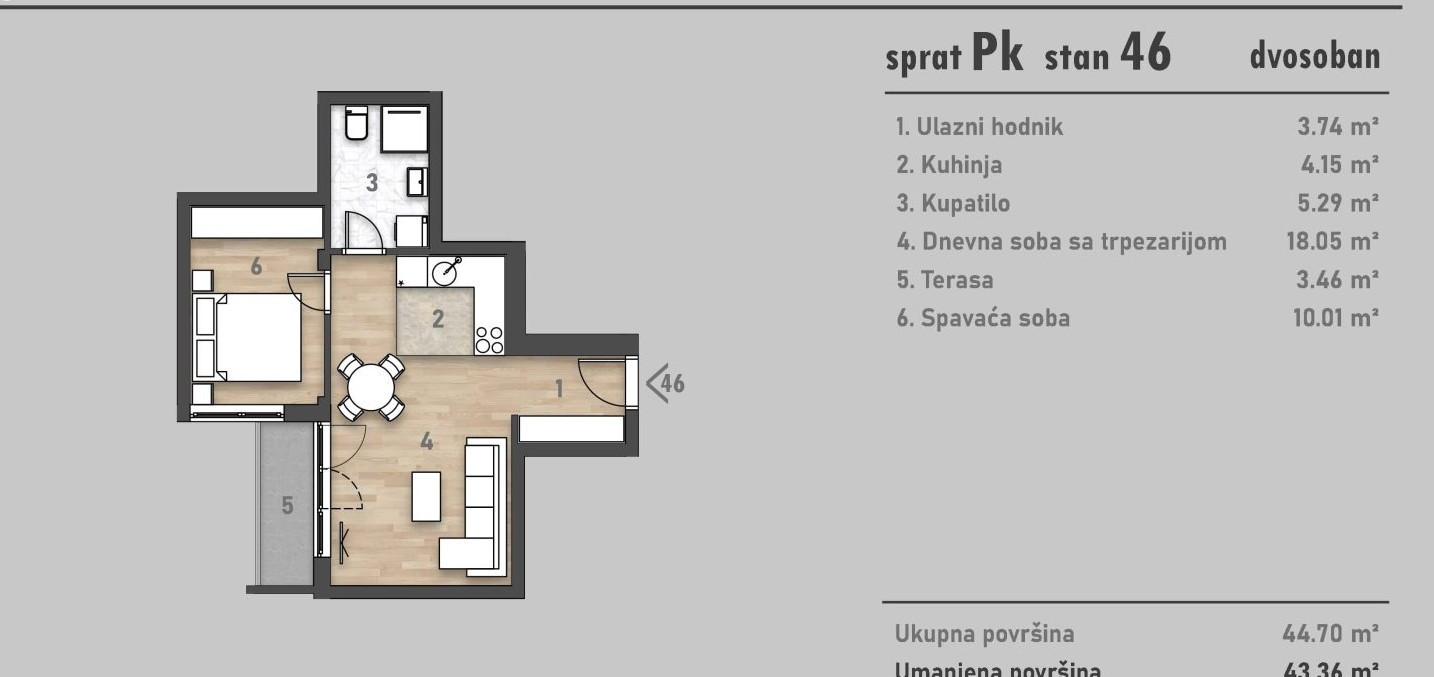 stan NOVI SAD - PODBARA - 1042959
